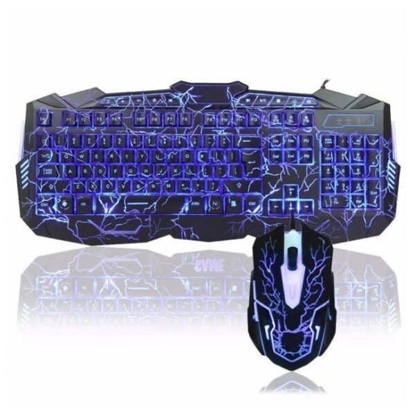 

Клавиатура игровая проводная + PRO мышка 3 режима подсветки V-100 AV