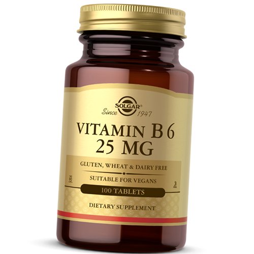 

Витамин B6 (Пиридоксин), Vitamin B6 25, Solgar 100таб (36313170)