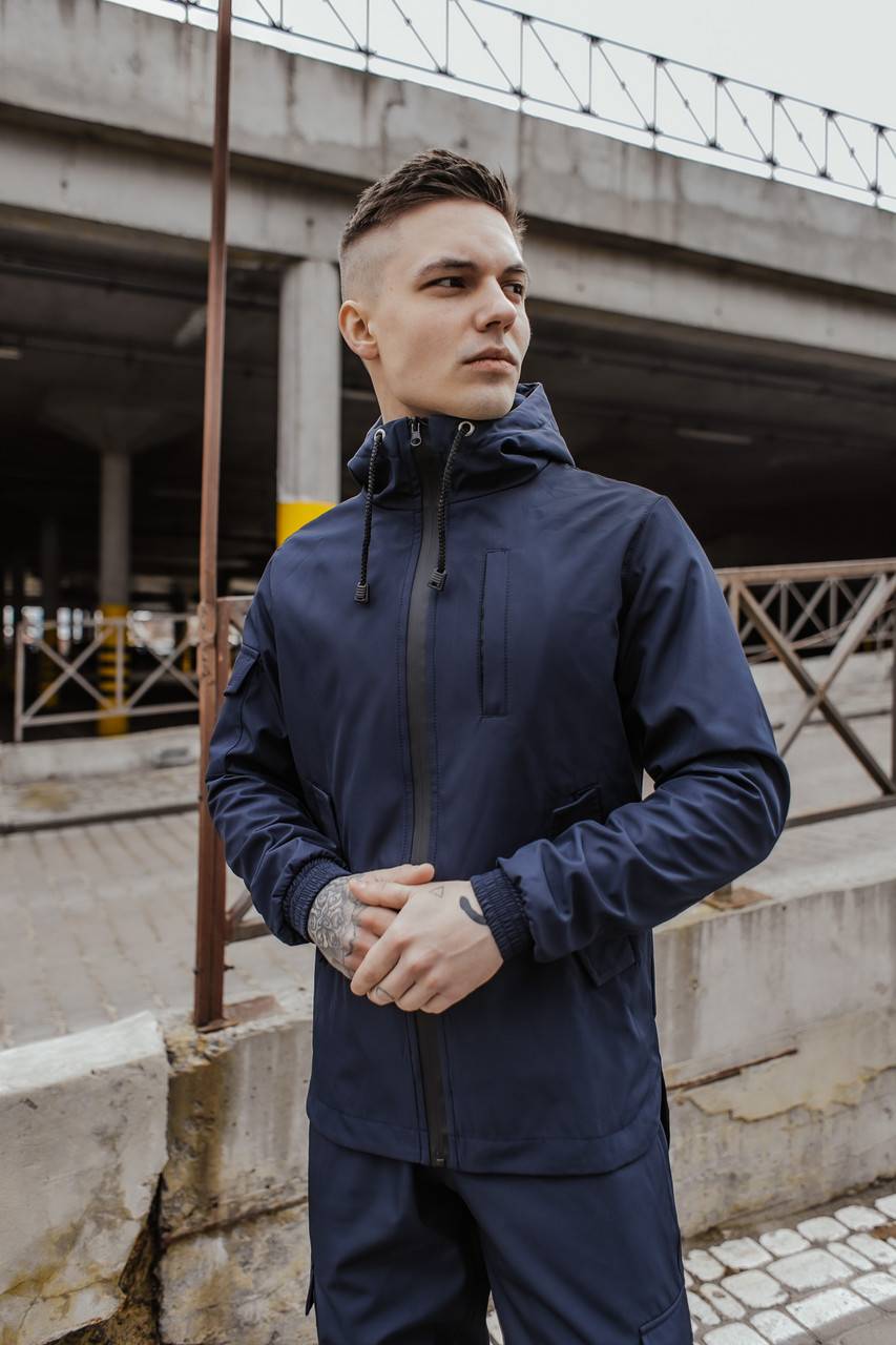 

Куртка мужская весенняя| осенняя ветровка Intruder "SoftShell Easy " синяя S