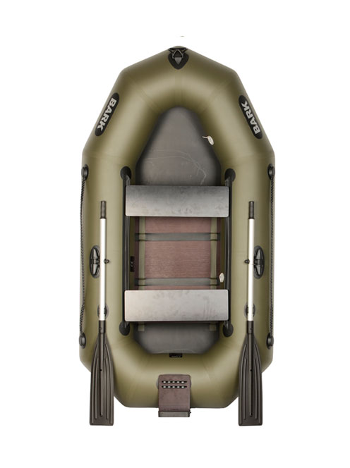 

Лодка Bark В-230ND двухместная, гребная, передвижные сиденья, реечный настил, навесной транец