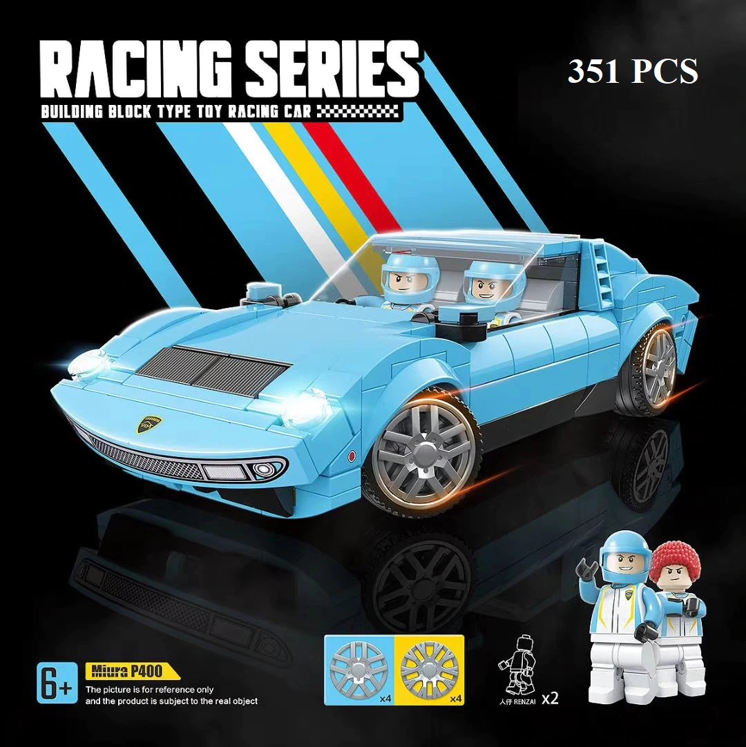 

Детская машинка конструктор Quan Guan Racing Series голубого цвета