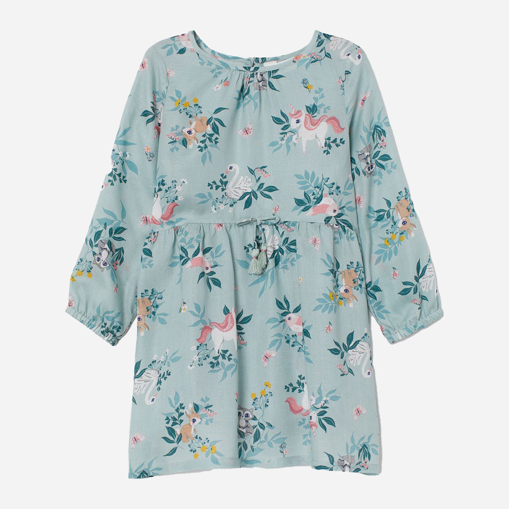 

Платье H&M 1005-7570050 98 см Бирюзовый/Цветы