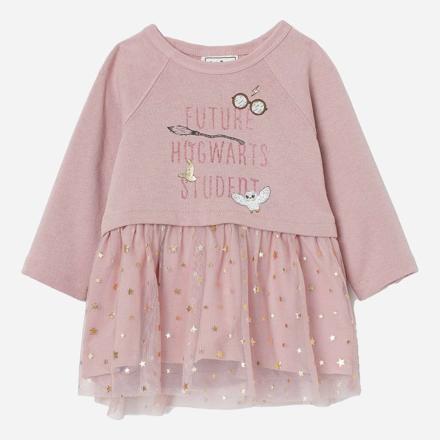 

Фатиновое платье с длинными рукавами H&M 1005-9145052 104 см Бледно-розовое