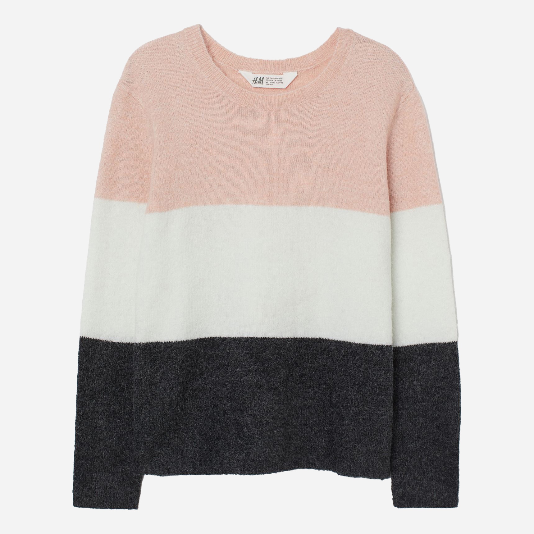 

Джемпер H&M 2504-8657932 146-152 см Бело-розовый
