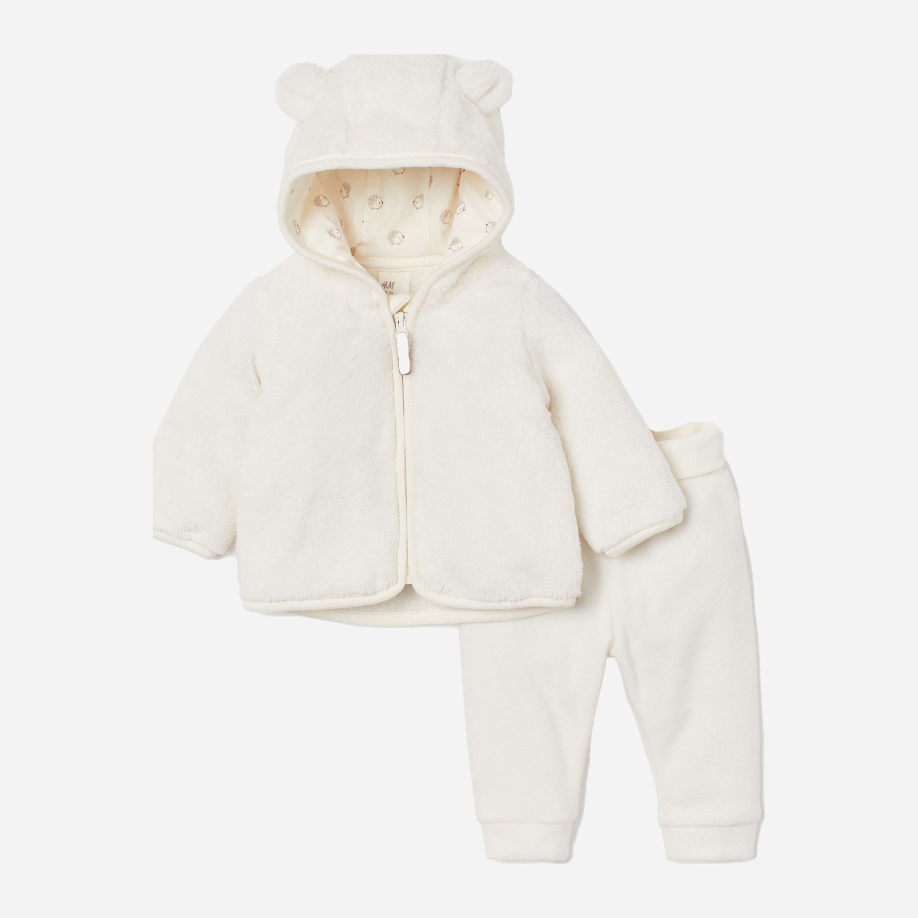 

Комплект (толстовка + брюки) H&M 505-8665032 68 см Молочный