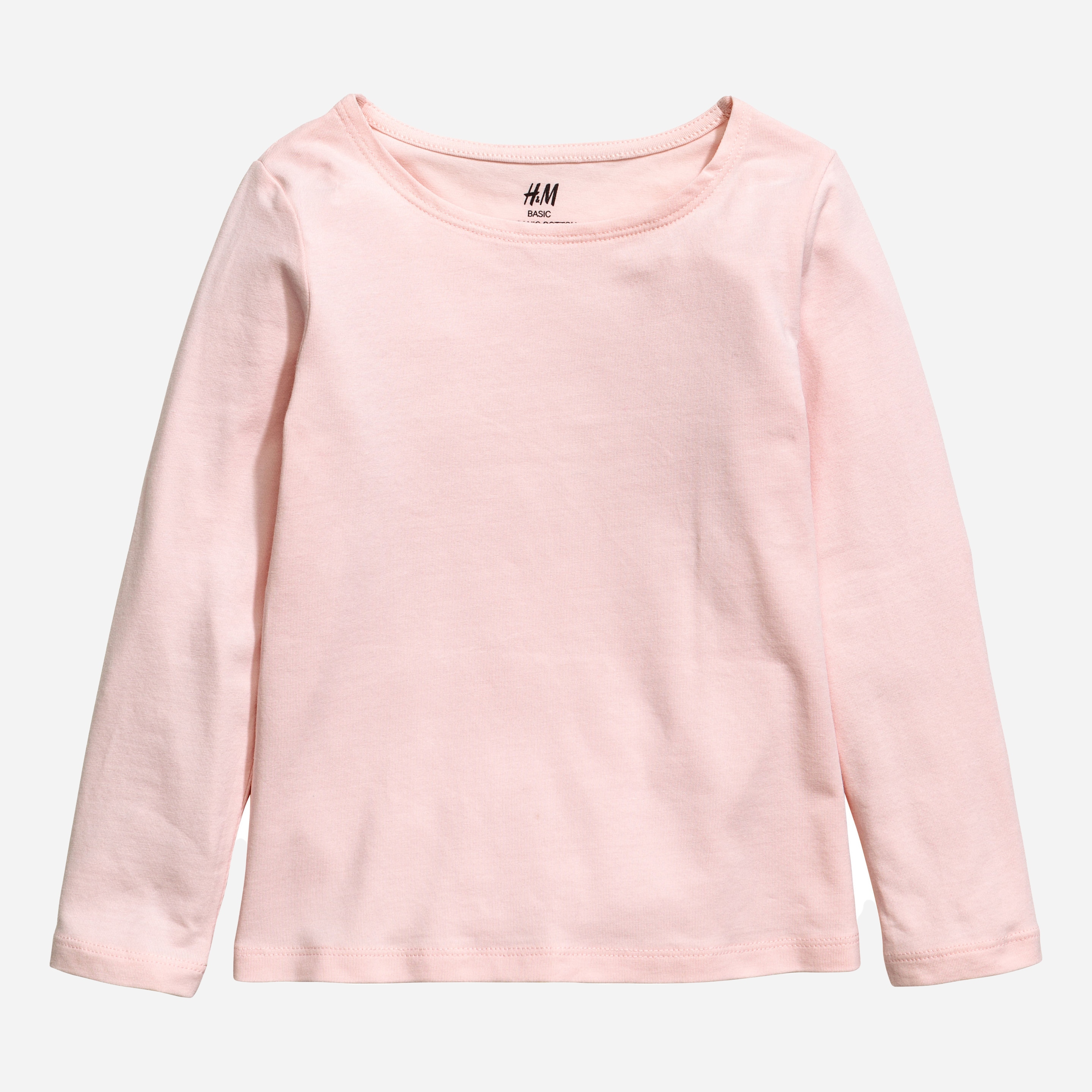 

Футболка с длинными рукавами H&M 7Z5751566 110-116 см Светло-розовая