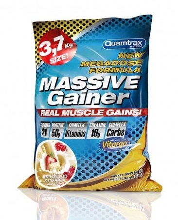 

Massive Gainer Quamtrax /21 servings/ White Chocolate Strawberry 3700 г