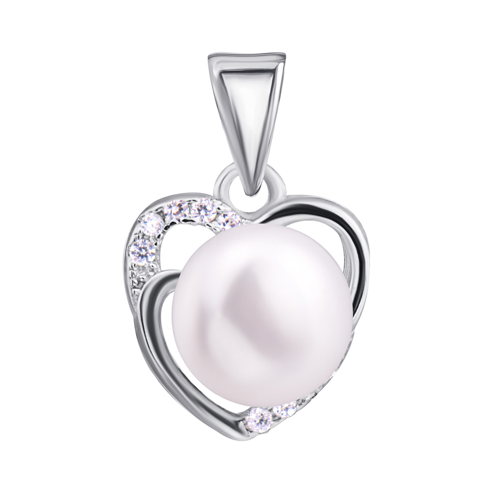 

Серебряная подвеска с жемчугом и фианитами 000132591