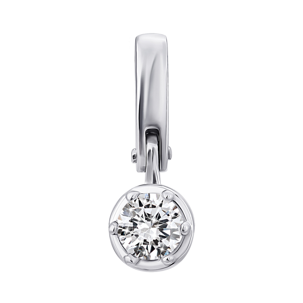

Подвеска из белого золота с цирконием Swarovski 000010489
