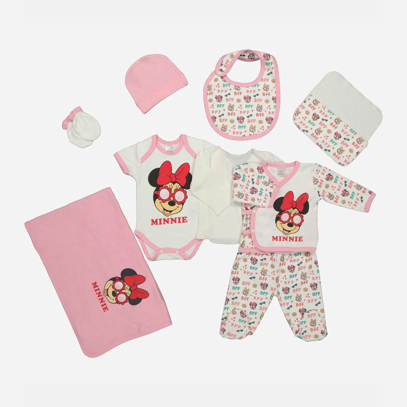 

Комплект 10 ед. Disney Minni Mouse MN17341 56-62 см Бело-розовый