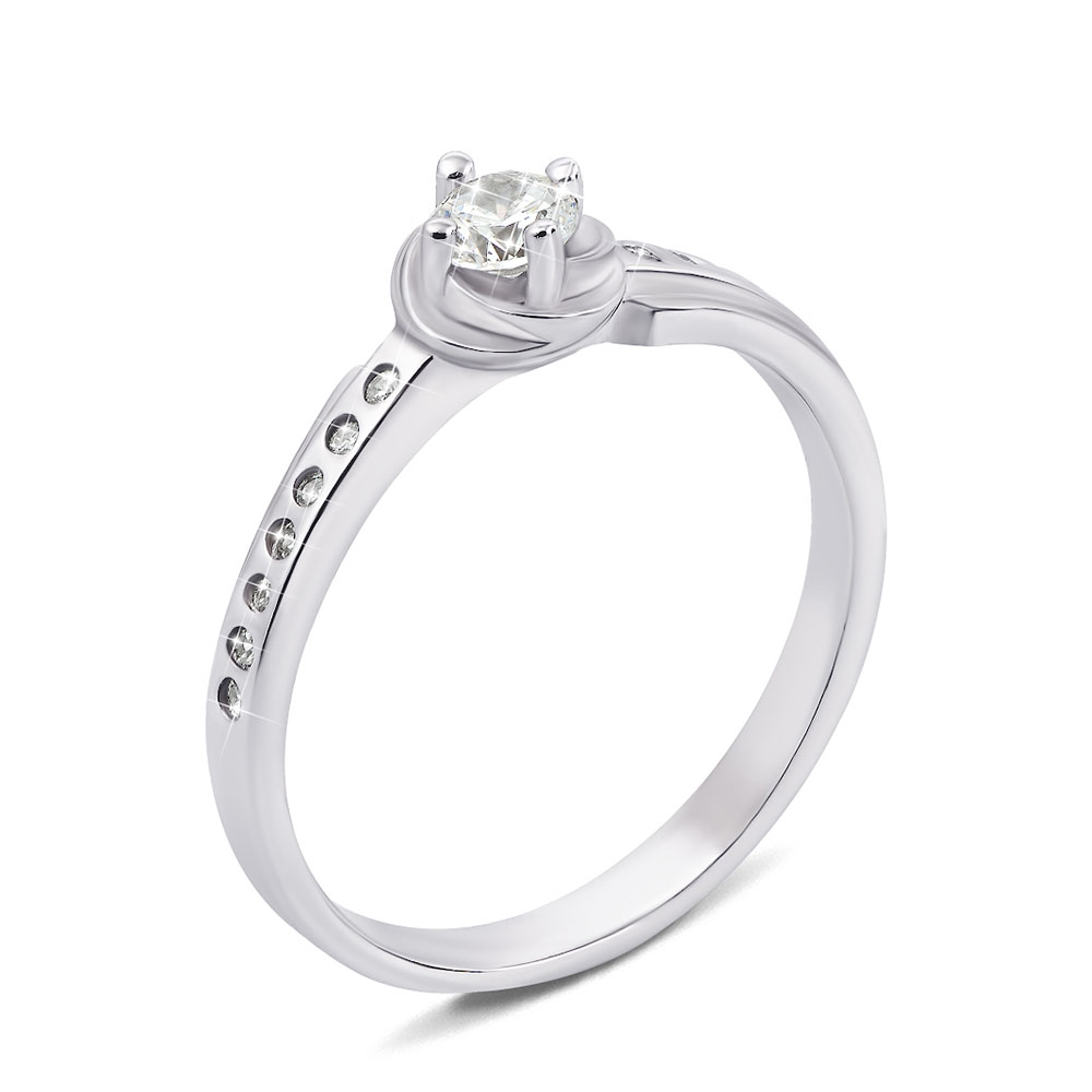 

Серебряное кольцо с фианитами 000130382 16 размера