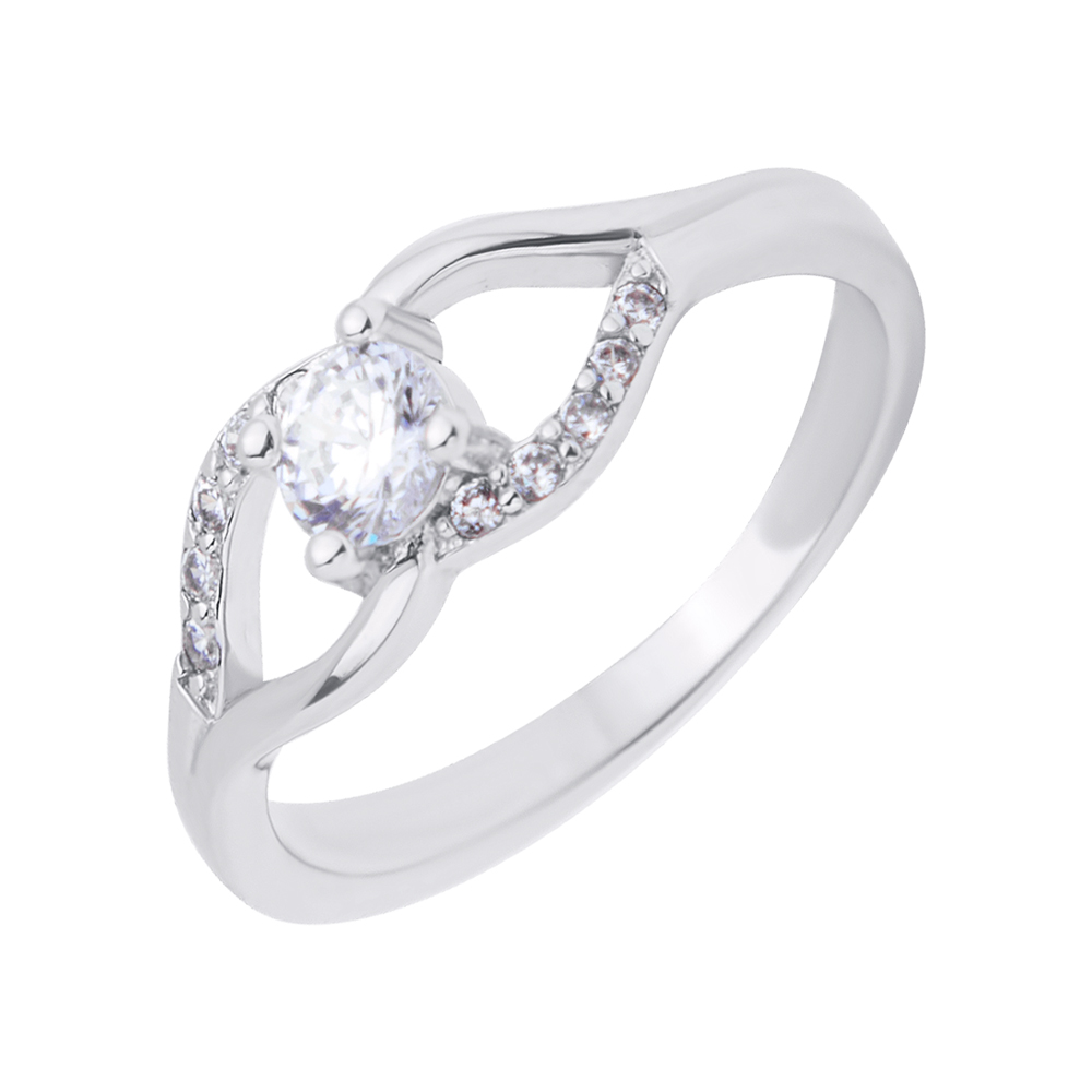 

Серебряное кольцо с фианитами 000117746 16 размера