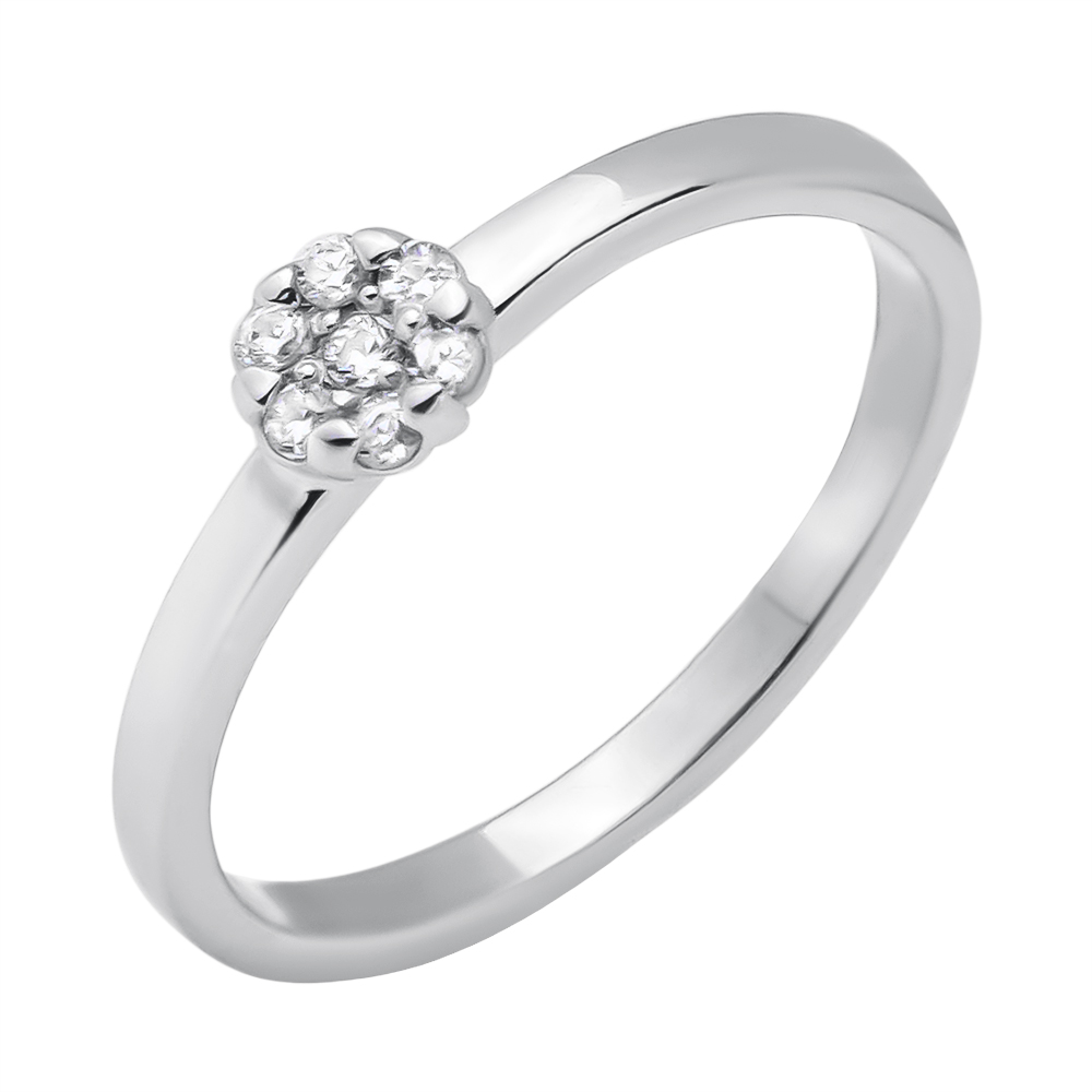 

Серебряное кольцо с фианитами 000119175 15 размера