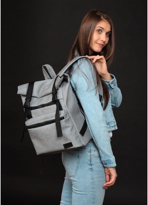 

Женский рюкзак ролл Sambag 43х31х14 см Серый 000152851