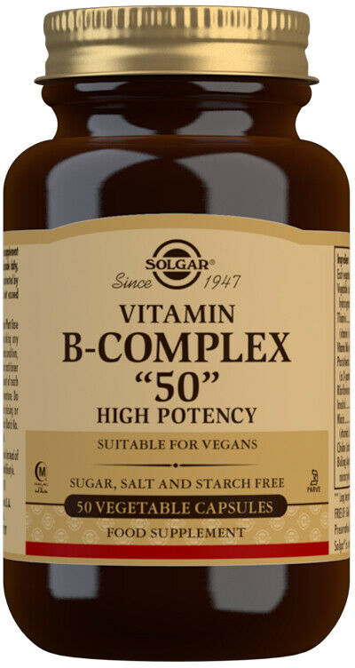 

B-Комплекс Solgar 50, B-Complex 50, 50 вегетарианских капсул (33984011205)