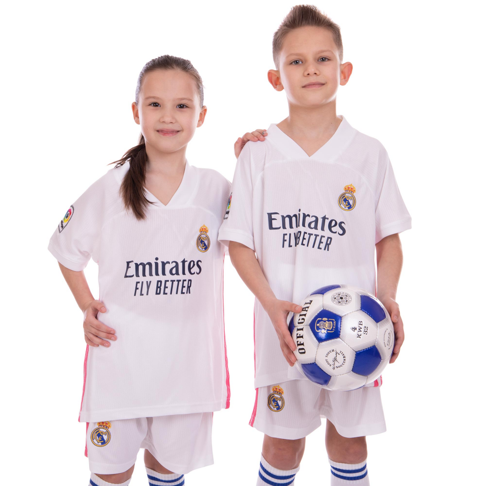 

Форма футбольная детская REAL MADRID домашняя 2021 CO-2472 Размер S (рост 120-125 см)