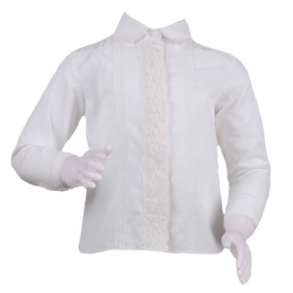 

Блузка с кружевной вставкой 2 года (87 см) Z 30125-white белый цвет