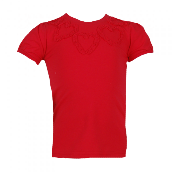 

Футболка с сердцами 3 года (98 см) O 40057-red красный цвет