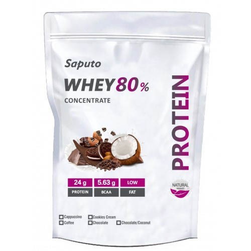 

Протеин Saputo Whey Concentrate 80% 900 грамм Клубника