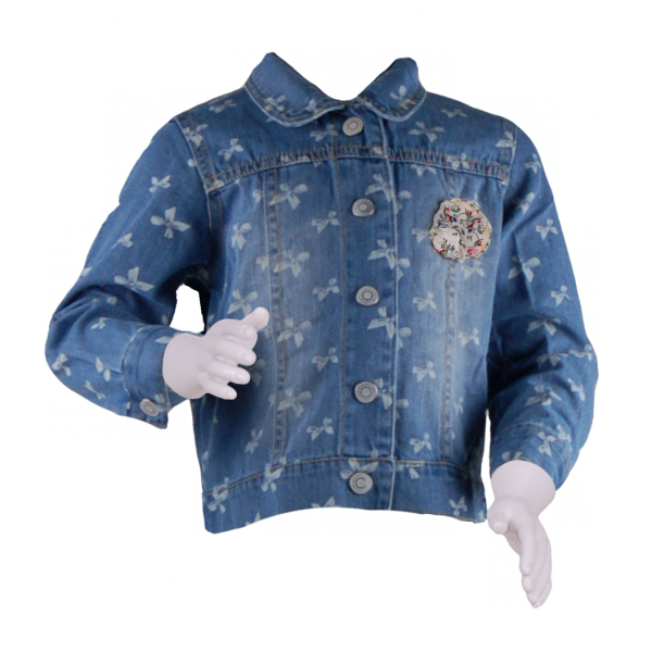 

Джинсовая куртка с бантиками 3 года (98 см) O 10244-jeans джинс цвет