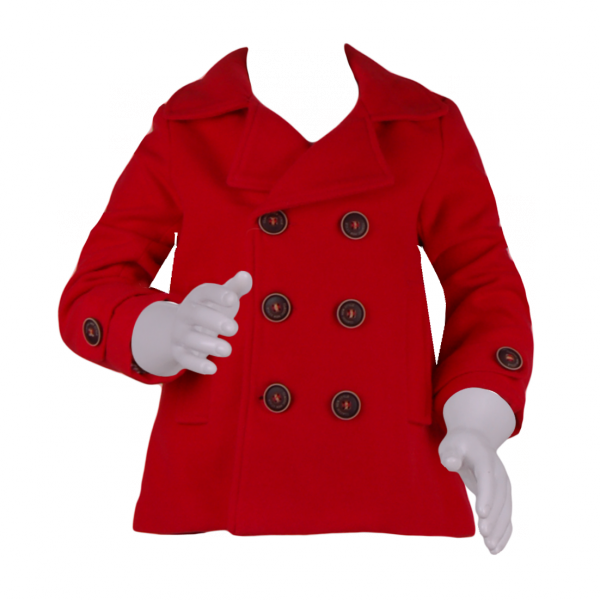 

Яркое пальто для девочки 7 лет (122 см) O 10252-red красный цвет