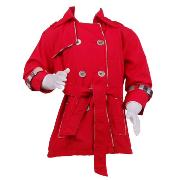 

Плащ классический с кантом 3 года (98 см) B 10025-red красный цвет