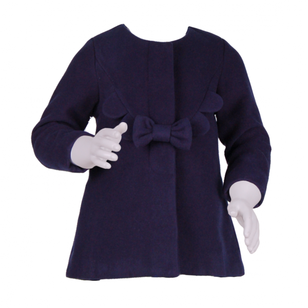 

Пальто для девочки с бантиком 3 года (98 см) O 10239-deep blue темно синий цвет