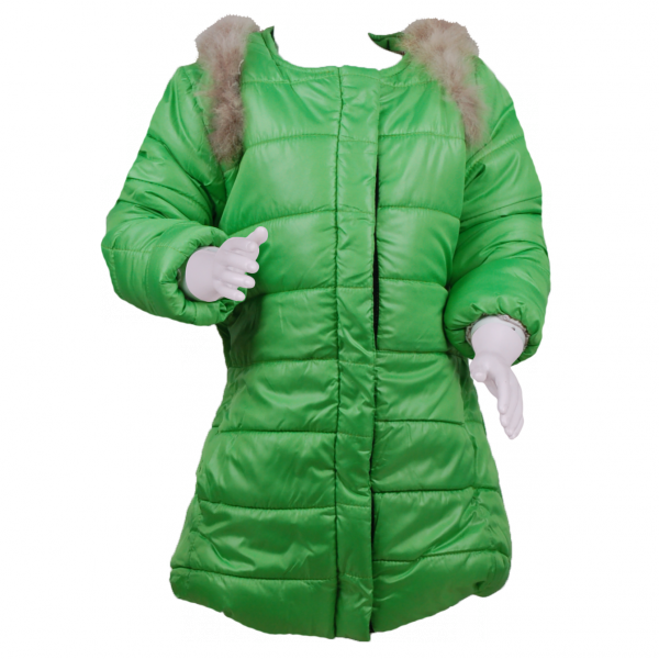 

Пальто с мехом на плечах 6 лет (116 см) O 10040-green зеленый цвет