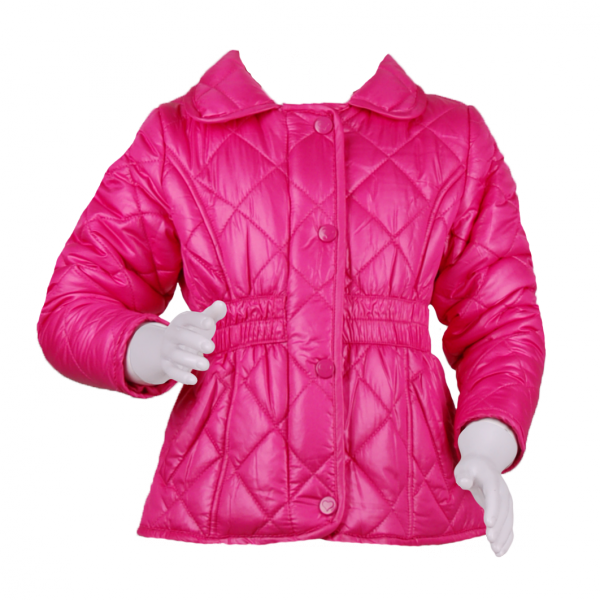 

Стёганая куртка с флисом 2 года (87 см) O 10218-pink светло розовый цвет