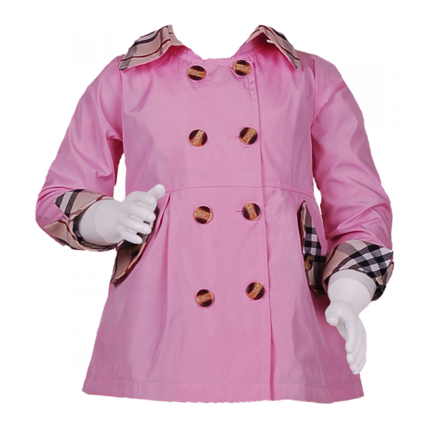 

Тонкий плащ на пуговицах 4 года (104 см) B 10045-light pink светло розовый цвет