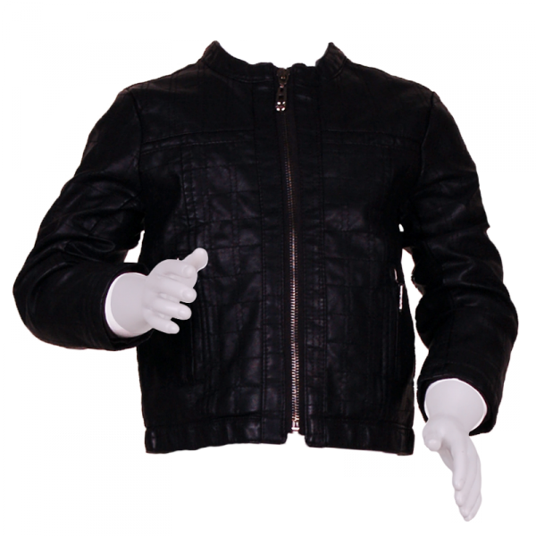 

Куртка кожаная стеганная 2 года (87 см) Z 10041-black черный цвет
