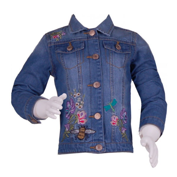 

Джинсовая детская курточка с вышивкой 1 год (76 см) O 10278-jeans джинс цвет