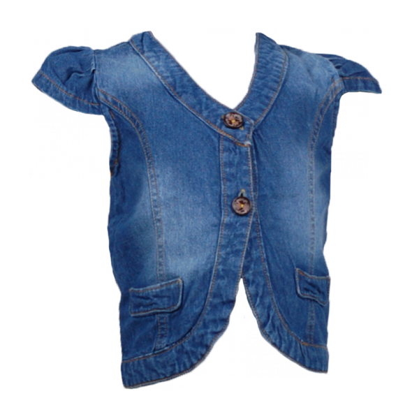 

Жилет джинсовый на девочку 5 лет (110 см) Z 30050-jeans голубой цвет