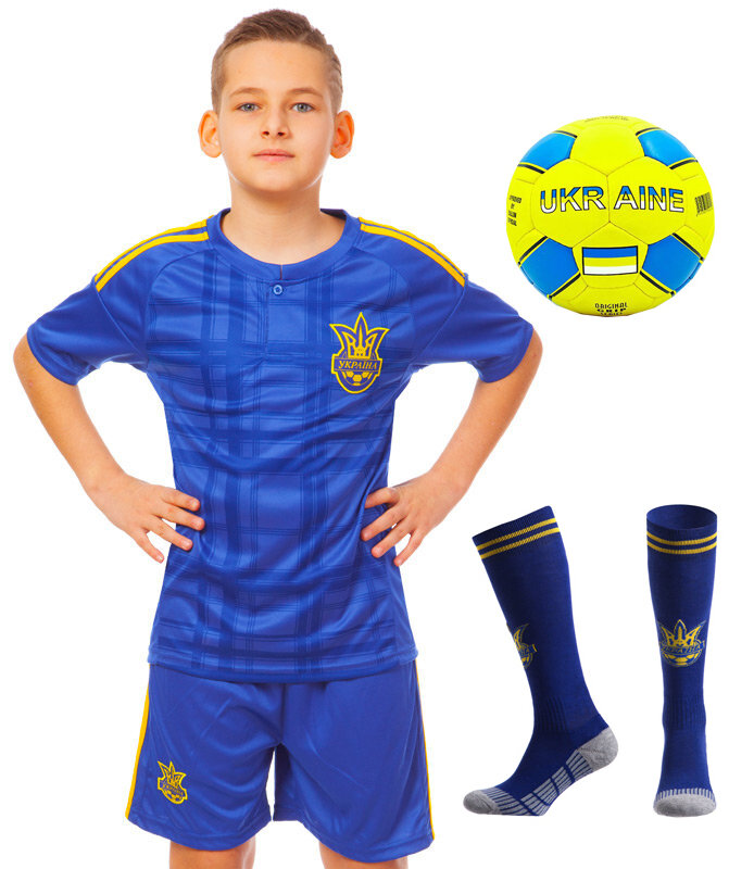 

Комплект футбольной формы детский CO-3800-UKR-16B УКРАИНА Размер S (рост 125-135 см)