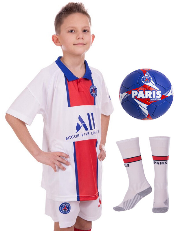 

Комплект футбольной формы детский PSG NEYMAR 10 гостевая 2021 CO-3510 Размер L (рост 140-145 см)