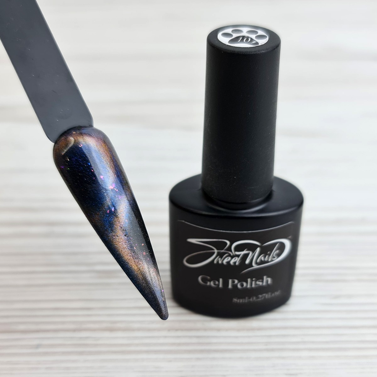 Гель лак для ногтей кошачий глаз 12д Sweet Nails сине золотой №10 8 мл ...