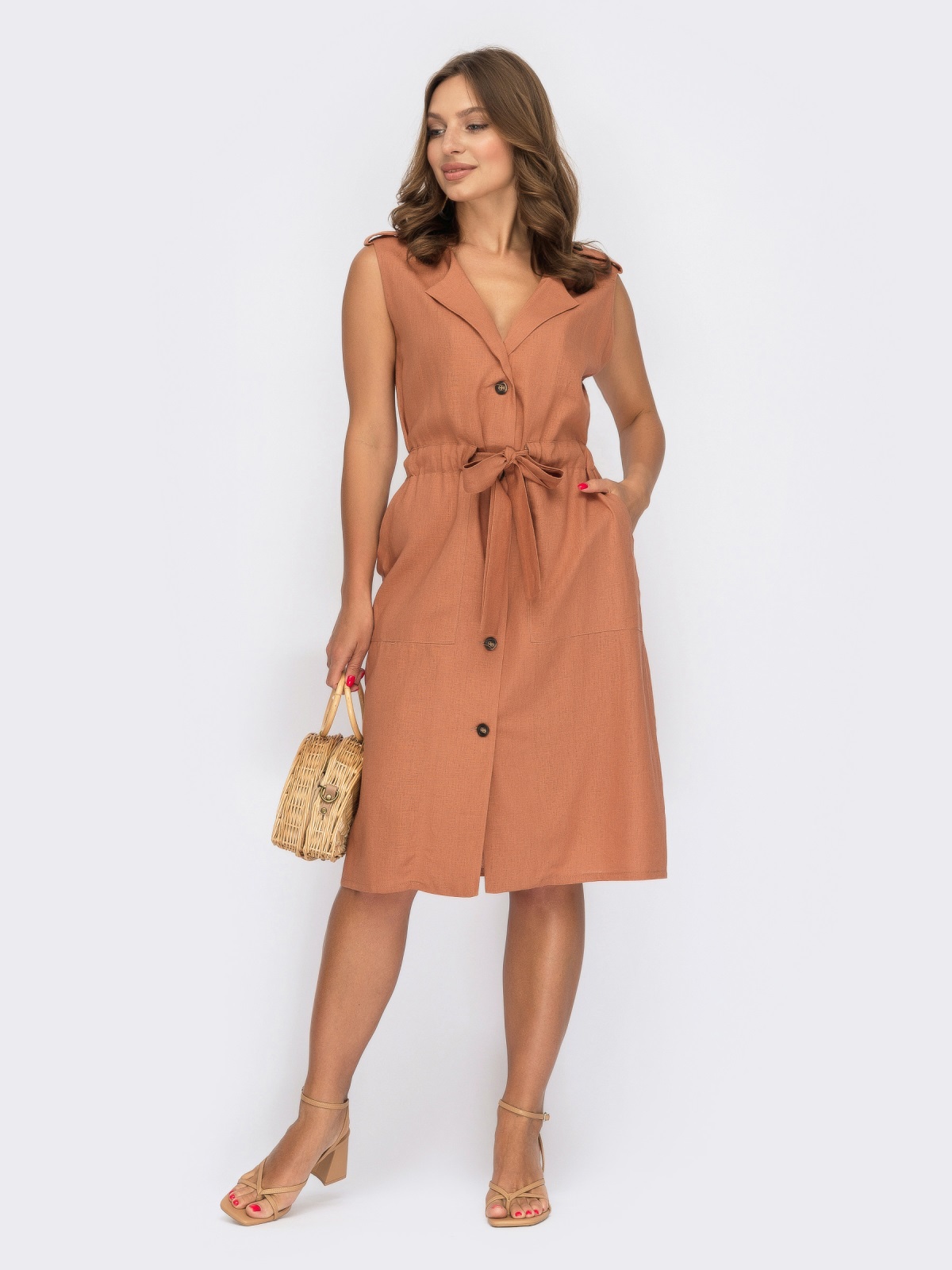 

Платье Dressa 53968  Терракотовое, Платье Dressa 53968 44 Терракотовое