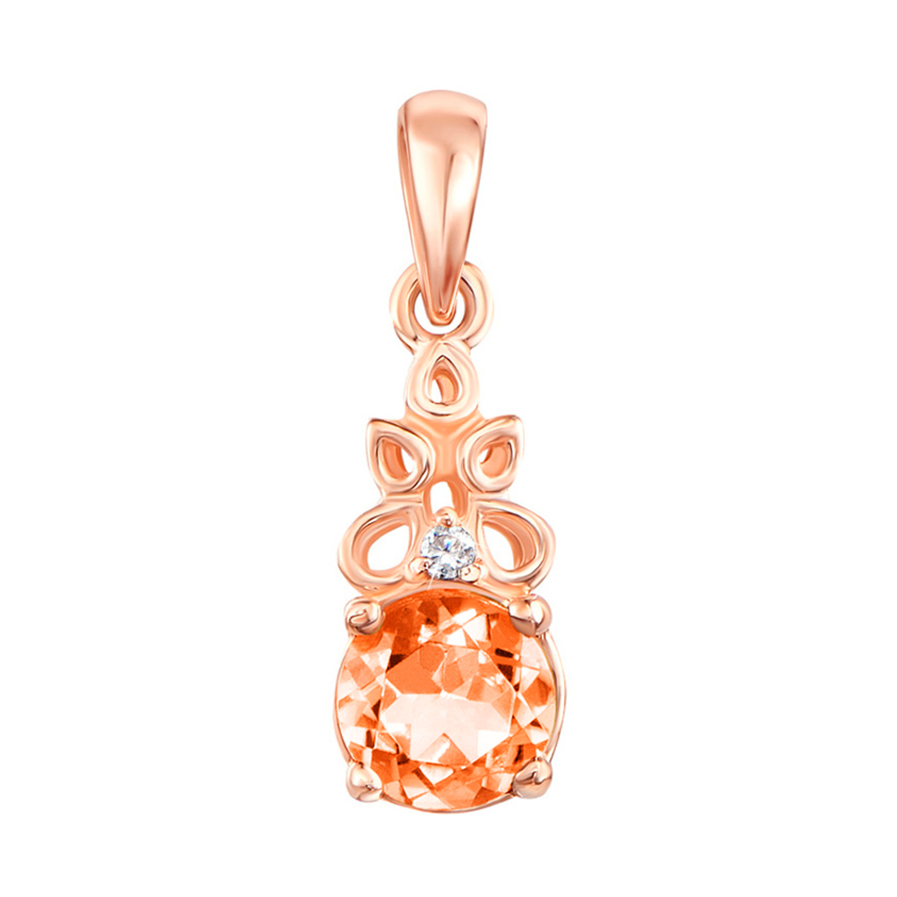 

Подвеска из красного золота с шампаньевым и белым цирконием Swarovski 000133927