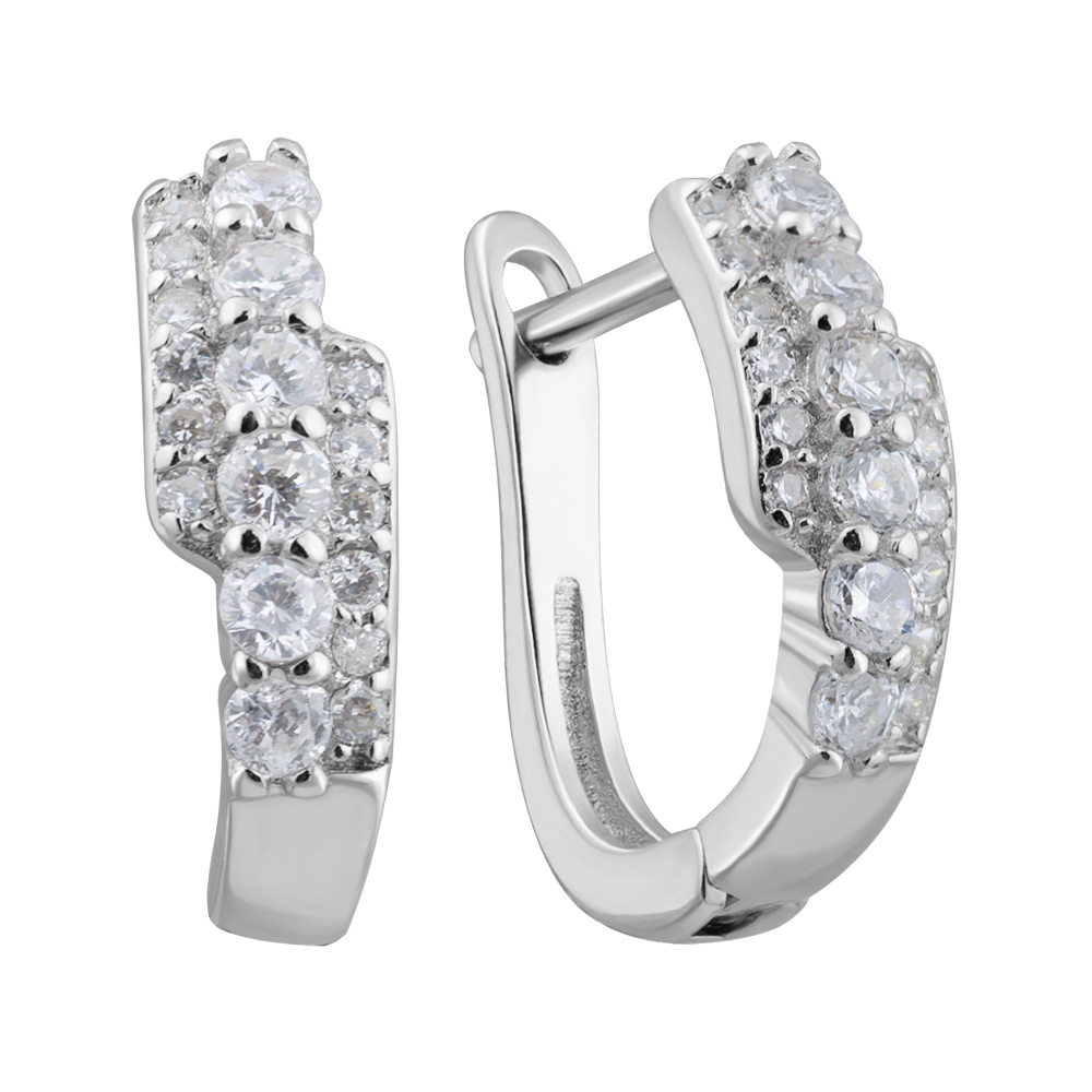 

Серебряные серьги с фианитами 000132436