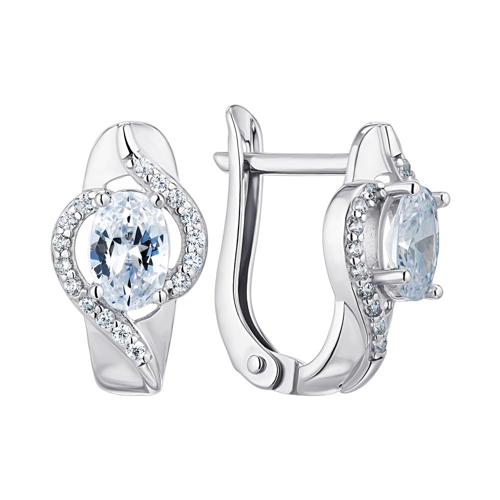 

Серебряные серьги с фианитами 000148713
