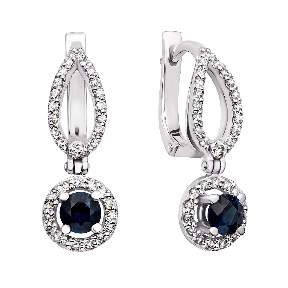 

Серьги из белого золота с сапфирами и бриллиантами 000135978