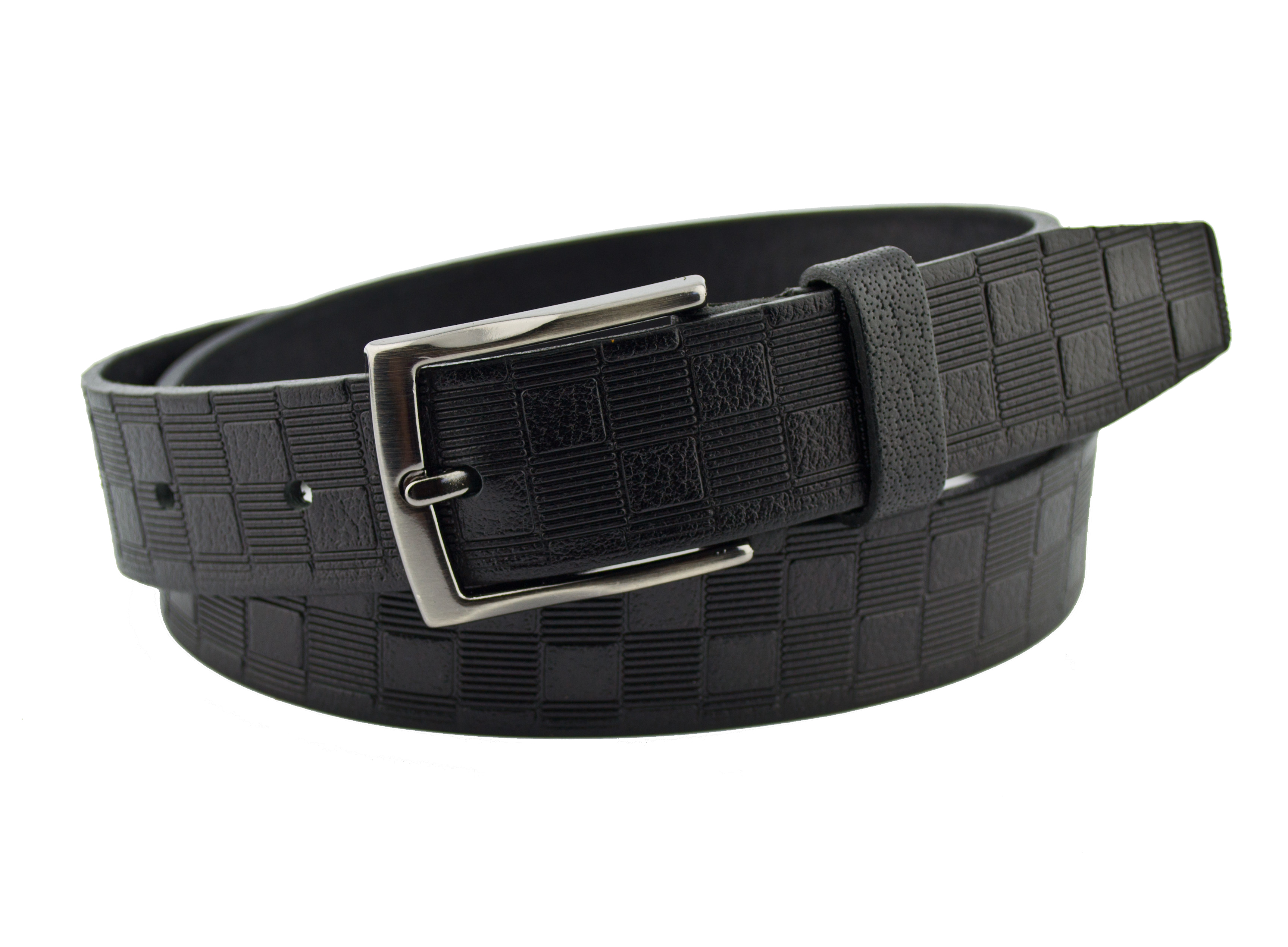 

Детский кожаный ремень Real Leather 3 см для брюк черный 85-105 см