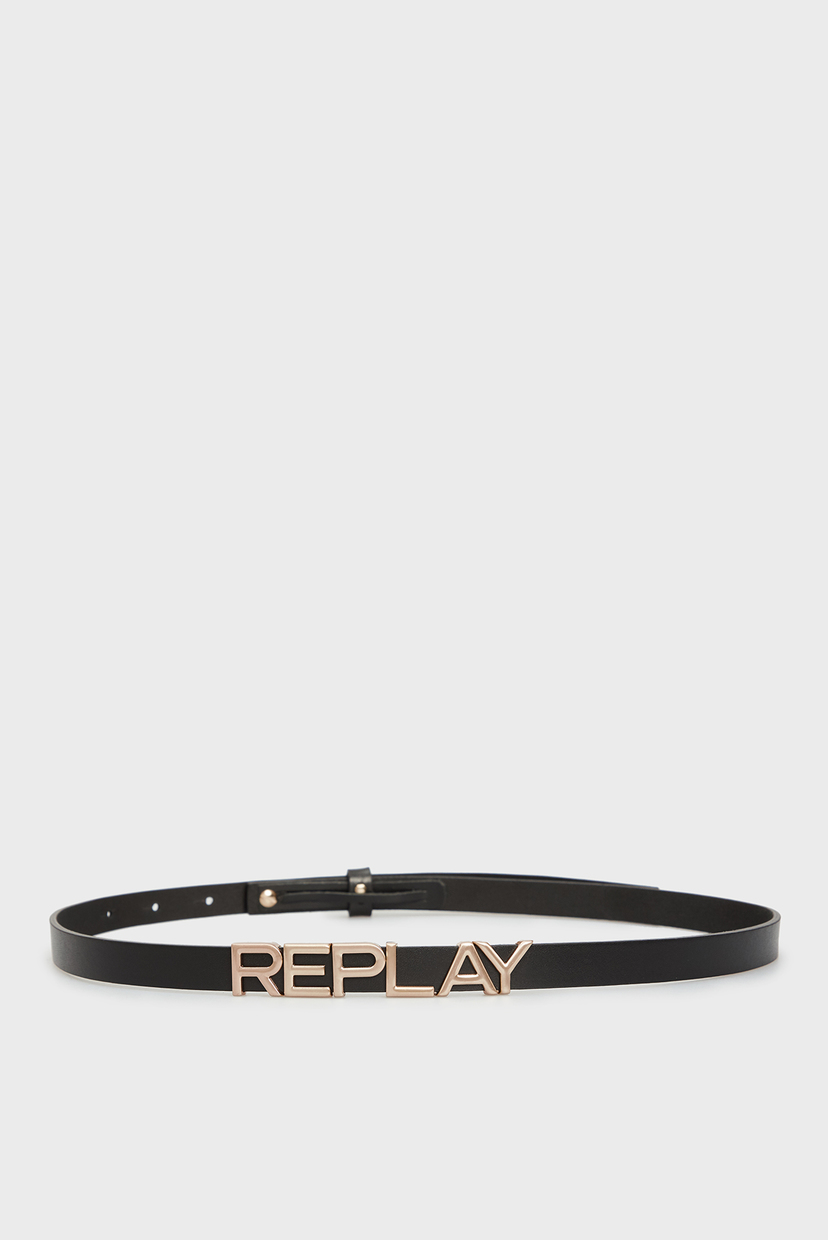 

Женский черный кожаный ремень Replay 90 AW2549.000.A3025