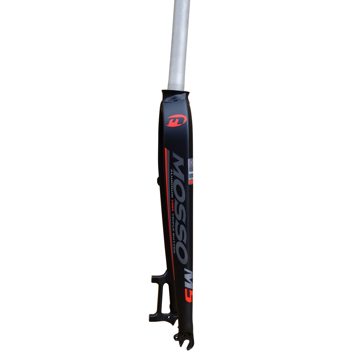 

Вилка жесткая Mosso M5 2020 (26"-27,5"-28"-29") черная с красным
