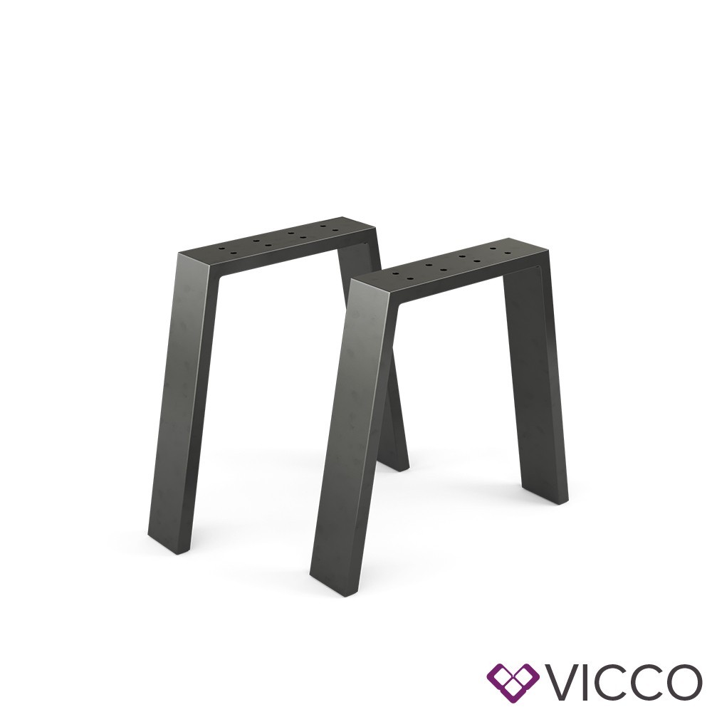 

Ножки для скамейки лофт 45x42 Vicco 2шт, U-форма, черные