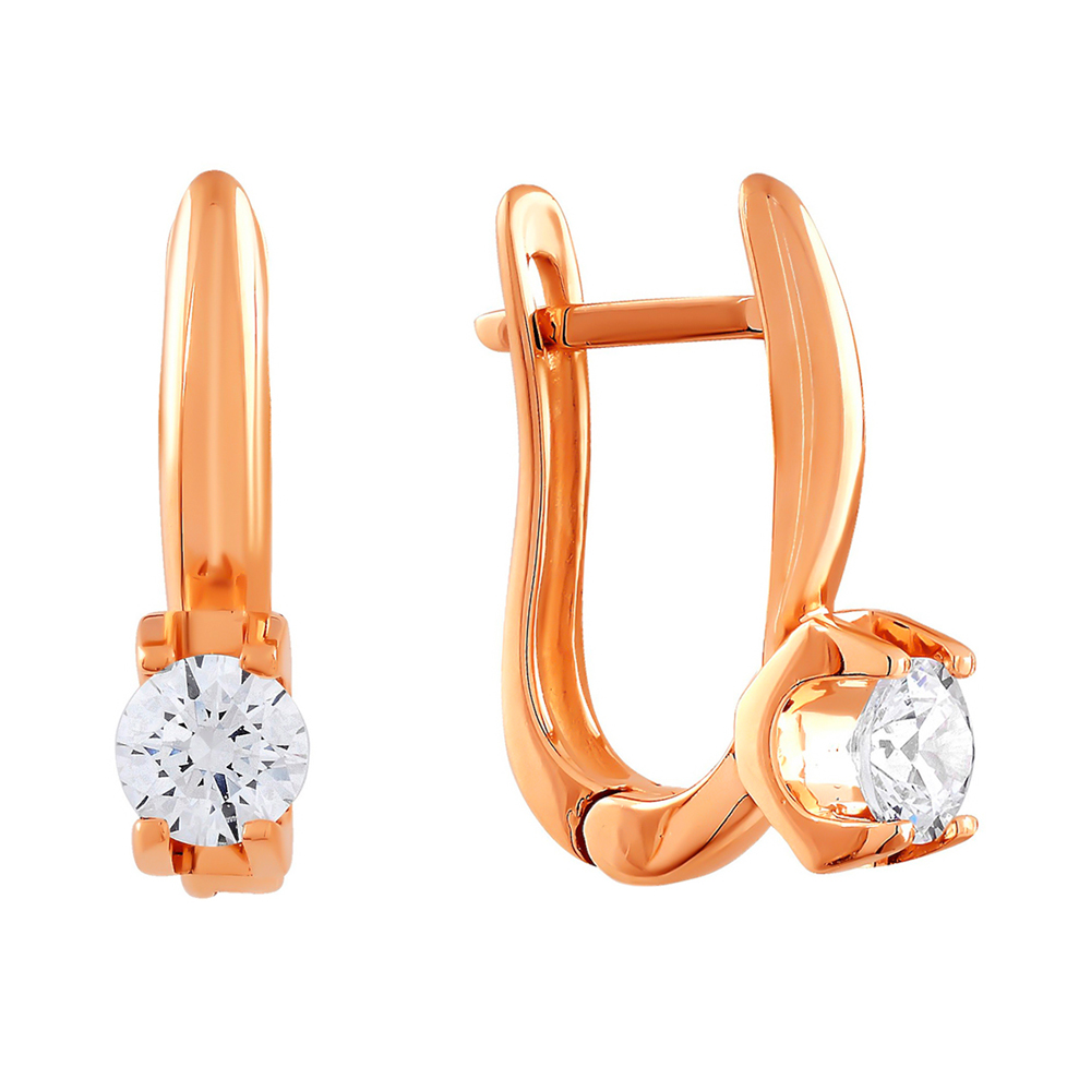 

Серьги в красном золоте с цирконием Swarovski 000067698