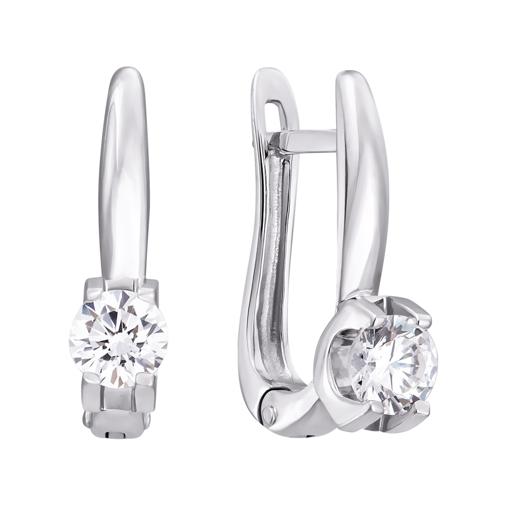 

Серьги из белого золота с цирконием Swarovski 000069962