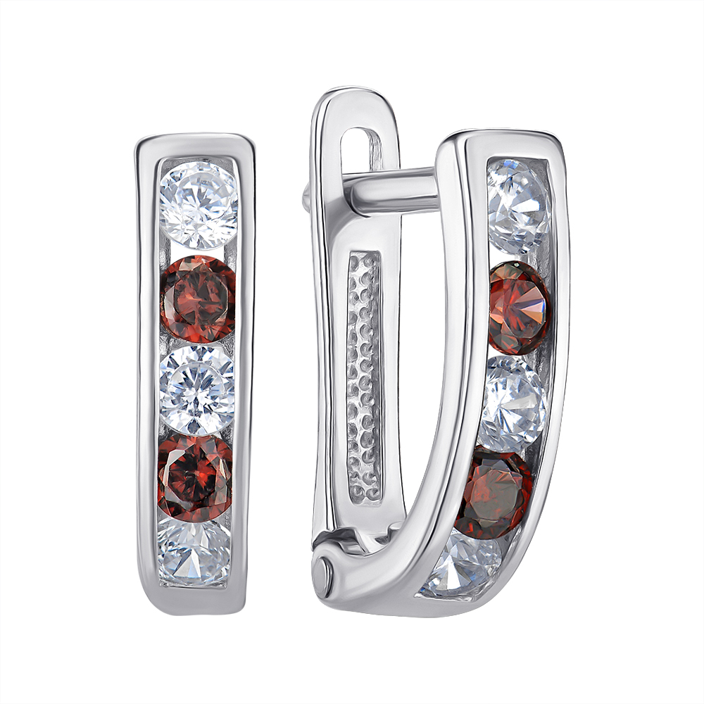 

Серебряные серьги с фианитами 000140649
