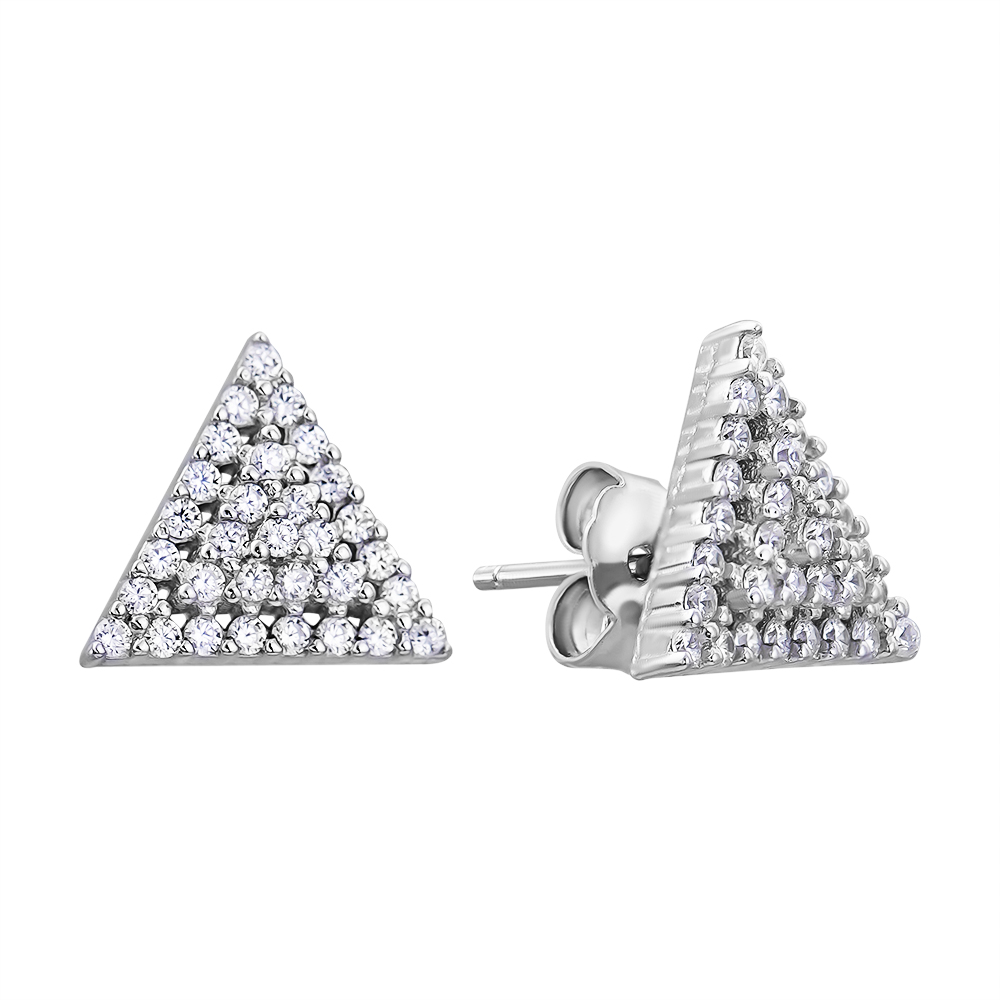 

Серебряные серьги с фианитами 000132645