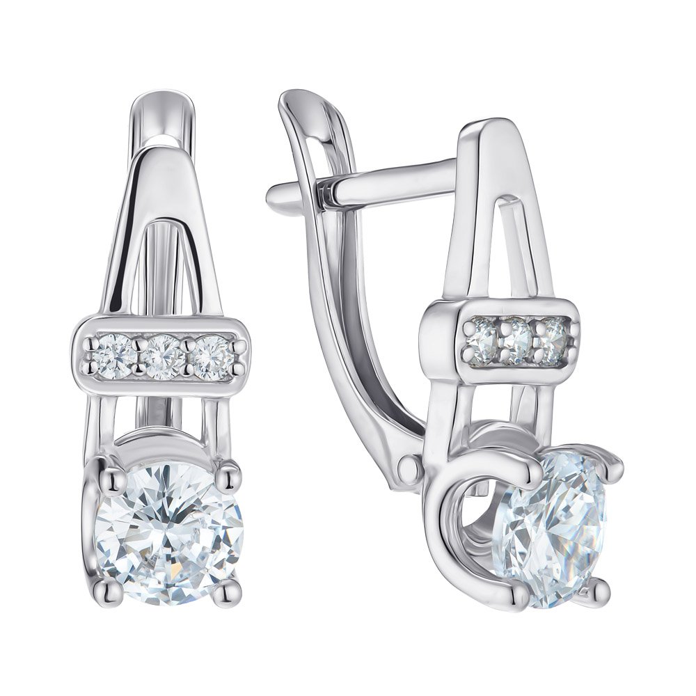

Серебряные серьги с фианитами 000148614